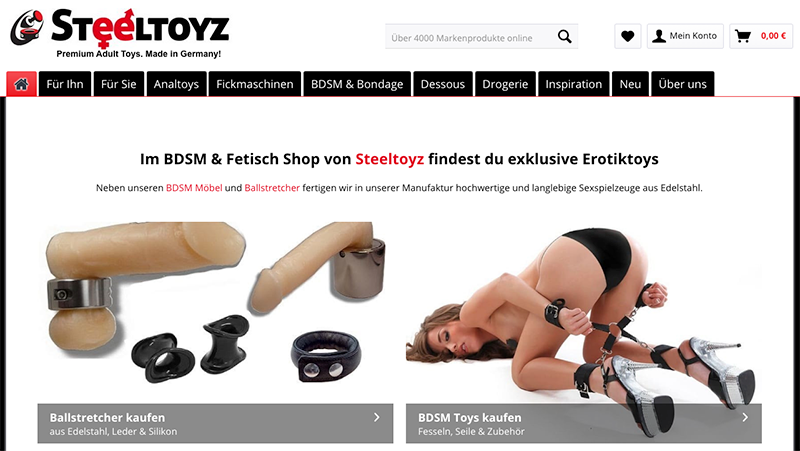steeltoyz.de handgemachte BDSM und Sextoys aus Edelstahl