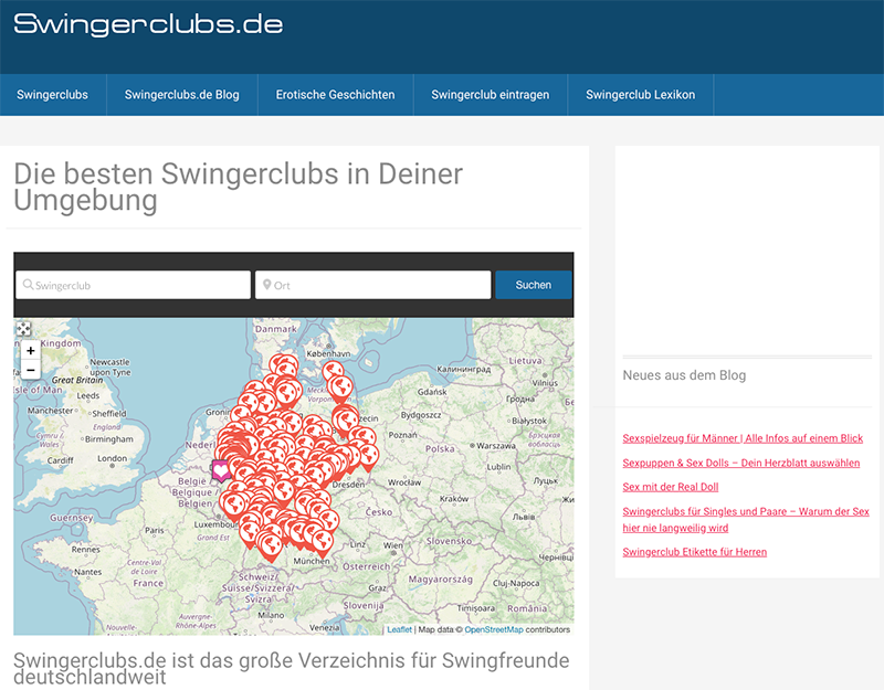 swingerclubs.de deutschlandweite Orte für Swinger Treffen